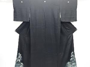 アンティーク　錦紗松模様刺繍留袖（比翼衿付き）